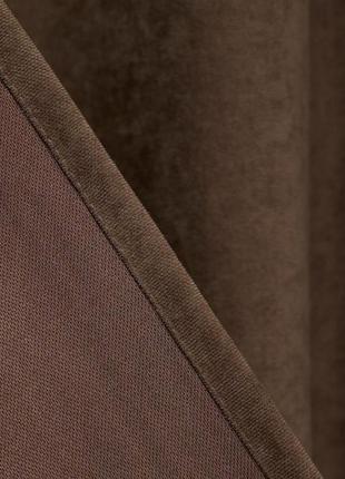 Набор штор блэкаут коричневого цвета, 1.5*2.7м, 2 шт9 фото