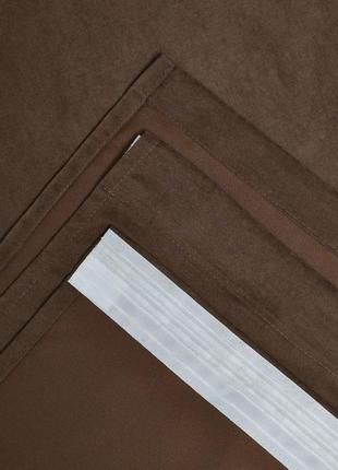 Набір штор блекаут коричневого кольору, 1.5*2.7 м, 2 шт.6 фото