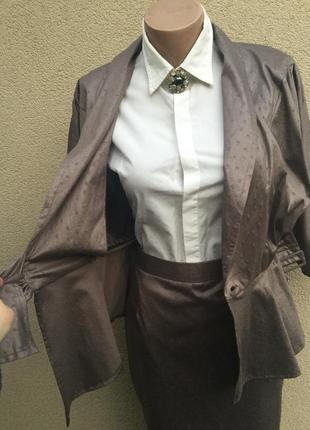 Винтаж,костюм(жакет,пиджак с баской+юбка),ткань под кожу страуса,saintmain5 фото