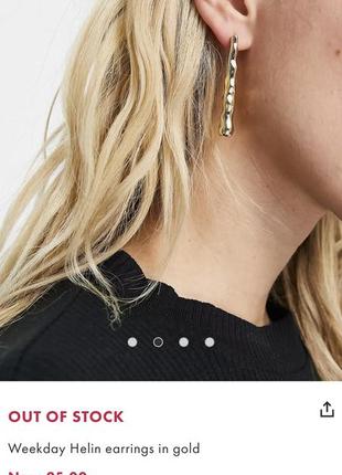 Сережки weekday золотые