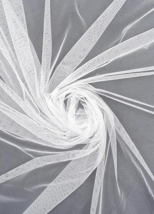 Тюль однотонный белый фатин грек сетка с утяжелителем4 фото