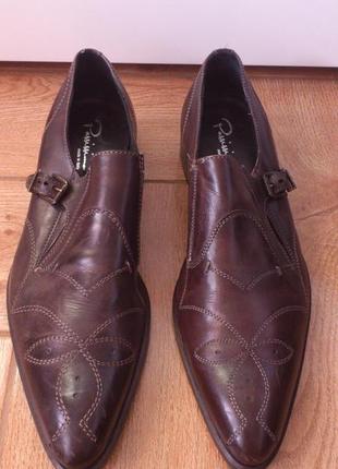 Туфли кожаные мужские коричневые туфлі шкіряні чоловічі коричневі passissimo р.44🇮🇹1 фото