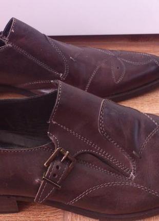 Туфли кожаные мужские коричневые туфлі шкіряні чоловічі коричневі passissimo р.44🇮🇹2 фото