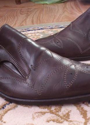 Туфли кожаные мужские коричневые туфлі шкіряні чоловічі коричневі passissimo р.44🇮🇹3 фото
