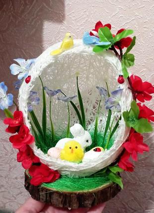 Пасхальная композиция, зимнее яйцо, сувенир пасхи, декор