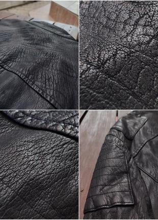 Шкіряна куртка в байкерському стилі maze braga зерниста глянсова теляча шкіра германія преміумшкіринка8 фото