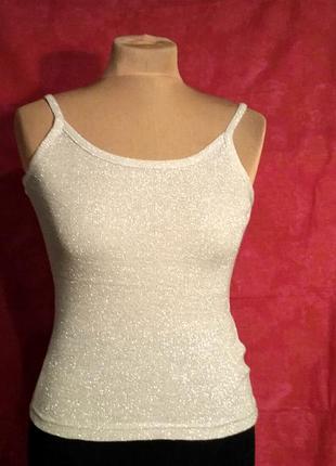 Топ з сріблястого люрексу only