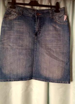 Юбка джинсовая потертая x-mail