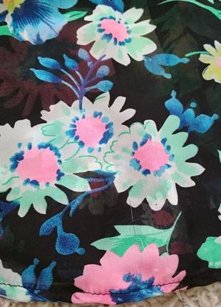 Яркая шифоновая блуза в цветочный принт, madonna, p. l9 фото