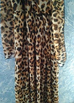 Леопардове плаття в підлогу 2