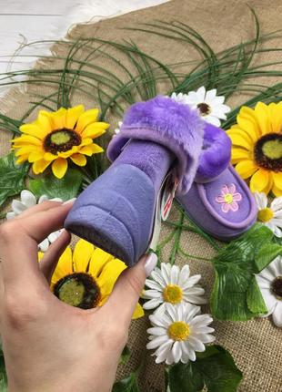 Фиолетовые ботиночки тапочки3 фото