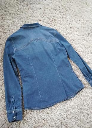 Стильная джинсовая, катоновая рубашка , mustang, p. 38-406 фото
