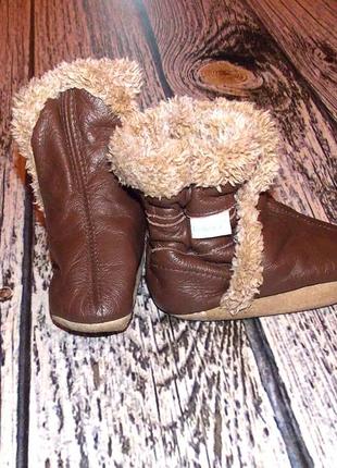 Фирменные кожаные пинетки для малыша, . размер 22