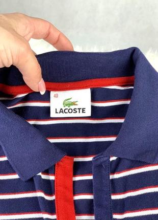 Поло в полоску lacoste (безрукавка)3 фото