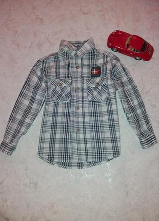 Стильна сорочка в клітку на 4-5 рочків topolino