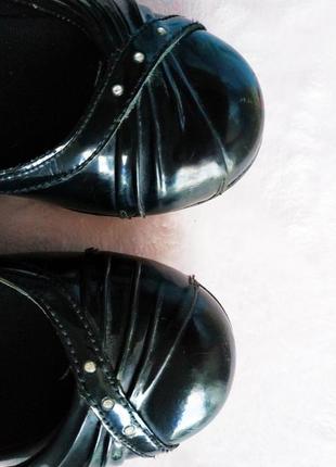 Черные лаковые туфельки clarks2 фото