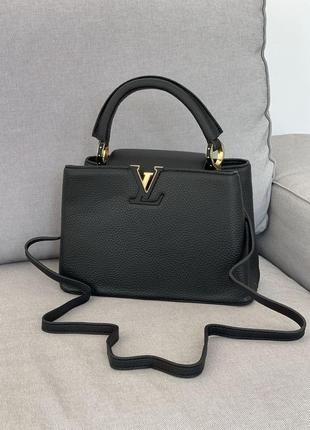 Женская стильная черная сумка тренд сезона бренд