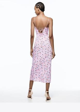 Платье спинка на завязках zara m