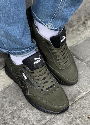 Мужские кожаные кроссовки puma  ⁇  мужская кожаная обувь