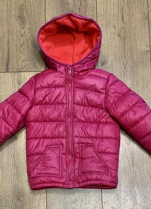 Курточка демисезонная на флисе стёганная с капюшоном impidimpi (германия)2 фото
