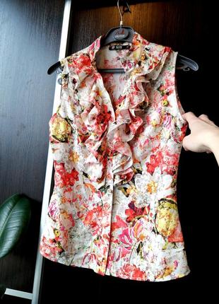 Шикарная, оригинальная новая блуза блузка цветы на пуговицах. ctn3 фото