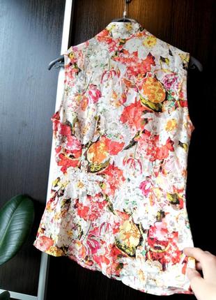 Шикарная, оригинальная новая блуза блузка цветы на пуговицах. ctn8 фото