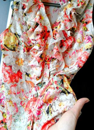 Шикарная, оригинальная новая блуза блузка цветы на пуговицах. ctn5 фото