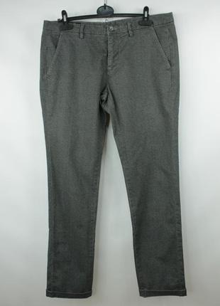 Якісні штани брюки чіно mason's italy gray cotton slim fit chino trousers