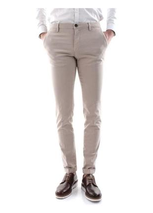 Стильні чіно штани брюки mason's italy slim fit beige trousers