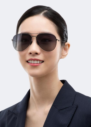 Очки mi polarized navigator sunglasses pro (gunmetal) / xiaomi mijia aviator черный (tyj04ts dmu4054ty)3 фото