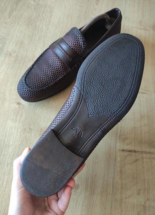 Стильные мужские лоферы zara, р.43.