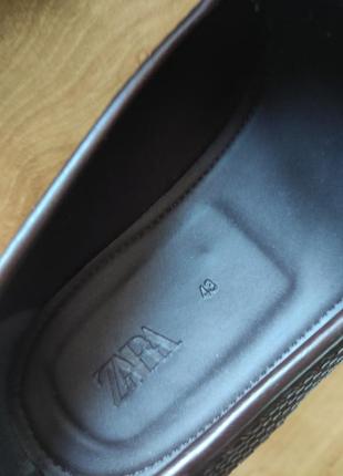 Стильные мужские лоферы zara, р.43.
