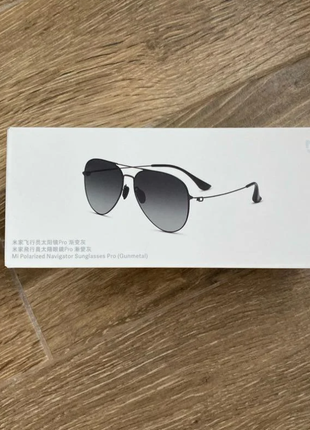 Очки mi polarized navigator sunglasses pro (gunmetal) / xiaomi mijia aviator черный (tyj04ts dmu4054ty)7 фото