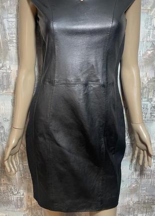 Black stand nude платье из натуральной кожи р.36/42 платье кожаное3 фото