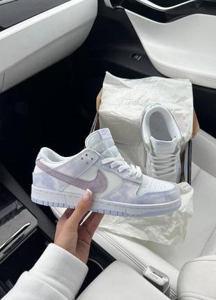 Женские кроссовки nike sb dunk white violet