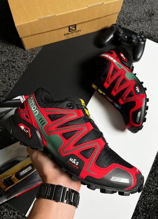 Кроссовки salomon speedcross 3 black red2 фото