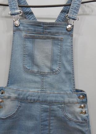Шорты женские- комбинезон коттон джинс сток h&m,40-42 ukr,36 eur, 179nd (в указанном размере, только 1 шт)3 фото
