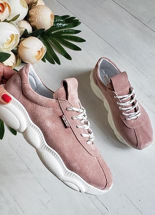 Стильные замшевые женские кроссовки на каждый день ted casual в наличии и под отшив 💙💛🏆