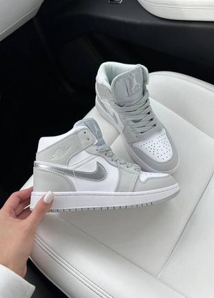 Кросівки jordan high silver new2 фото