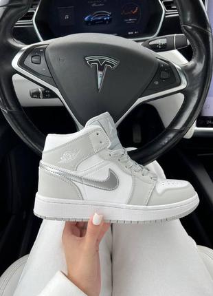 Кросівки jordan high silver new5 фото