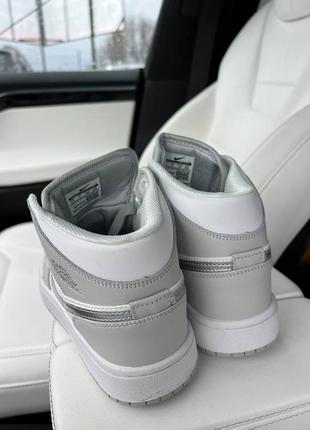 Кросівки jordan high silver new8 фото