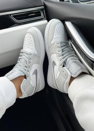 Кроссовки jordan high silver new9 фото