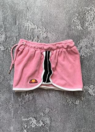 Ellesse елес велюровые шорты шортики женские коротенькие мягкие тедди розовые9 фото
