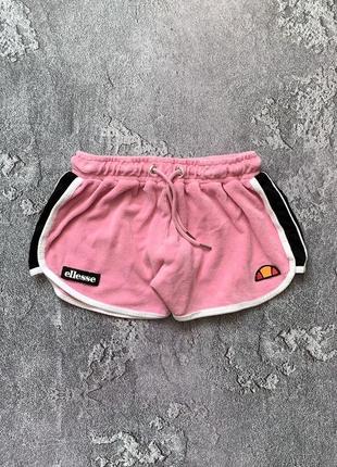 Ellesse елес велюровые шорты шортики женские коротенькие мягкие тедди розовые