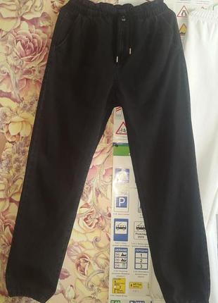 Темно-серые/графитовые джинсы mango на шнурке