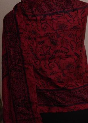 Индийский шарф. тонкий шёлк