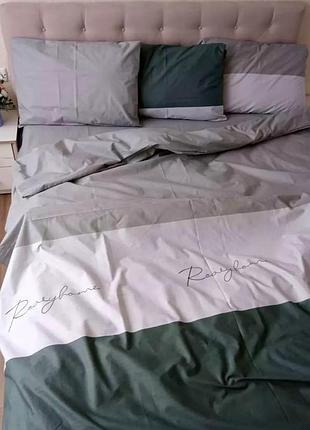 Полуторный пододеяльник 150х220 абстракция полоски серый  бязь голд люкс виталина