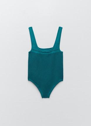 Боді в рубчик zara/майка zara/ комбідрес zara/боді zara/боді/топ zara3 фото