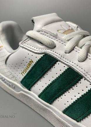 Оригинальн! лимитированные кроссовки adidas tyshawn low green gold5 фото