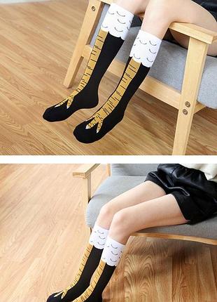 Гольфи з приколом для підлітків нижче колін гетри курині лапи курки смішні веселі